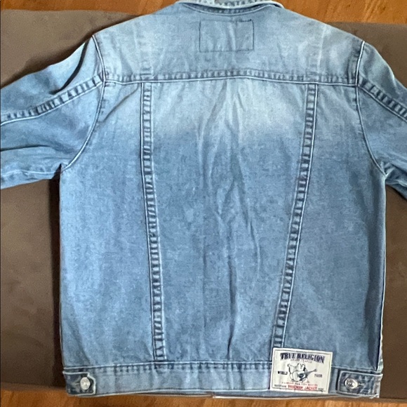 True Religion Faded Blue Denim Jacket - Picture 3 of 5